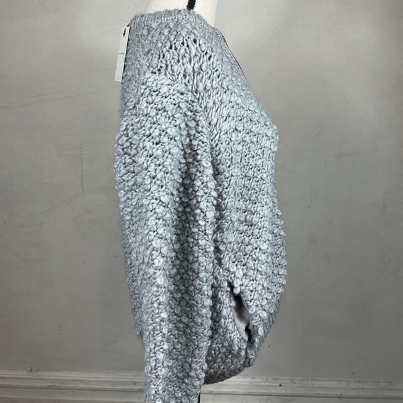 Lucky Brand Grey Chunky Textured Bomber Sweater 1X - Picture 9 of 16